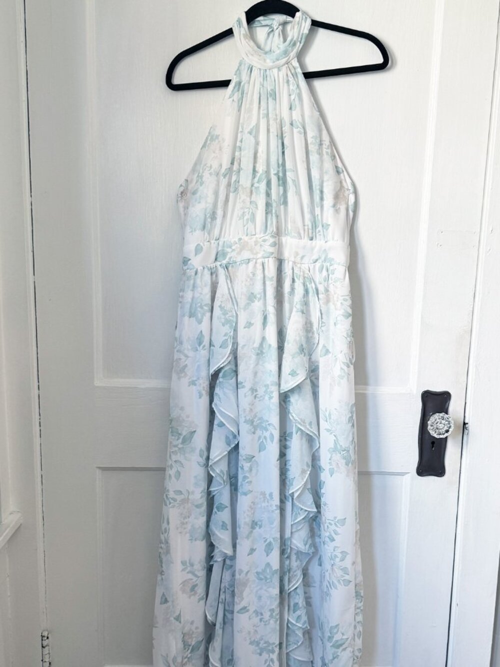 Birdie Grey Joyce Chiffon Dress, Sage Spring Garden, L